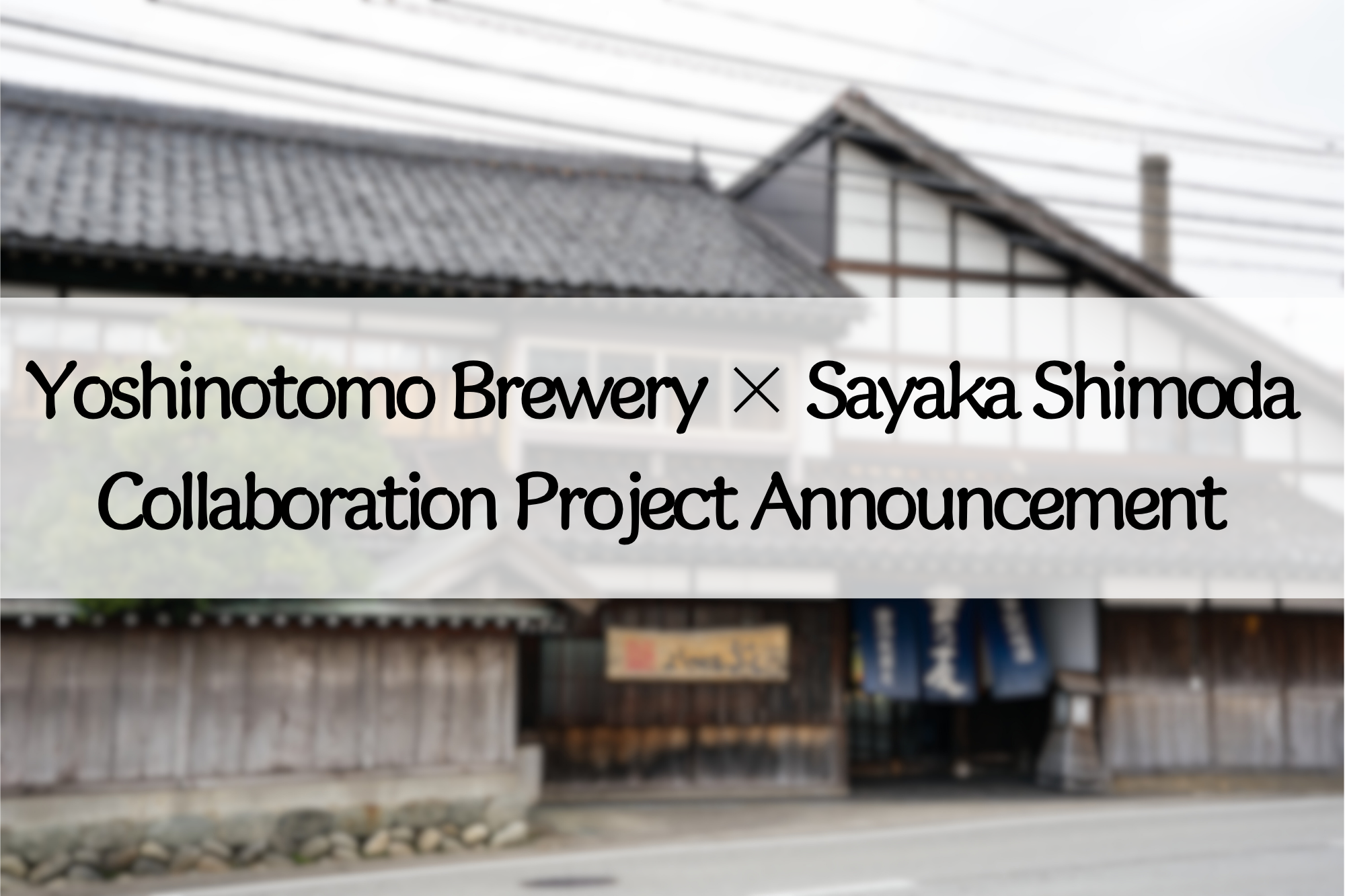 Yoshinotomo Brewery × Sayaka Shimoda Collaboration Project Announcement