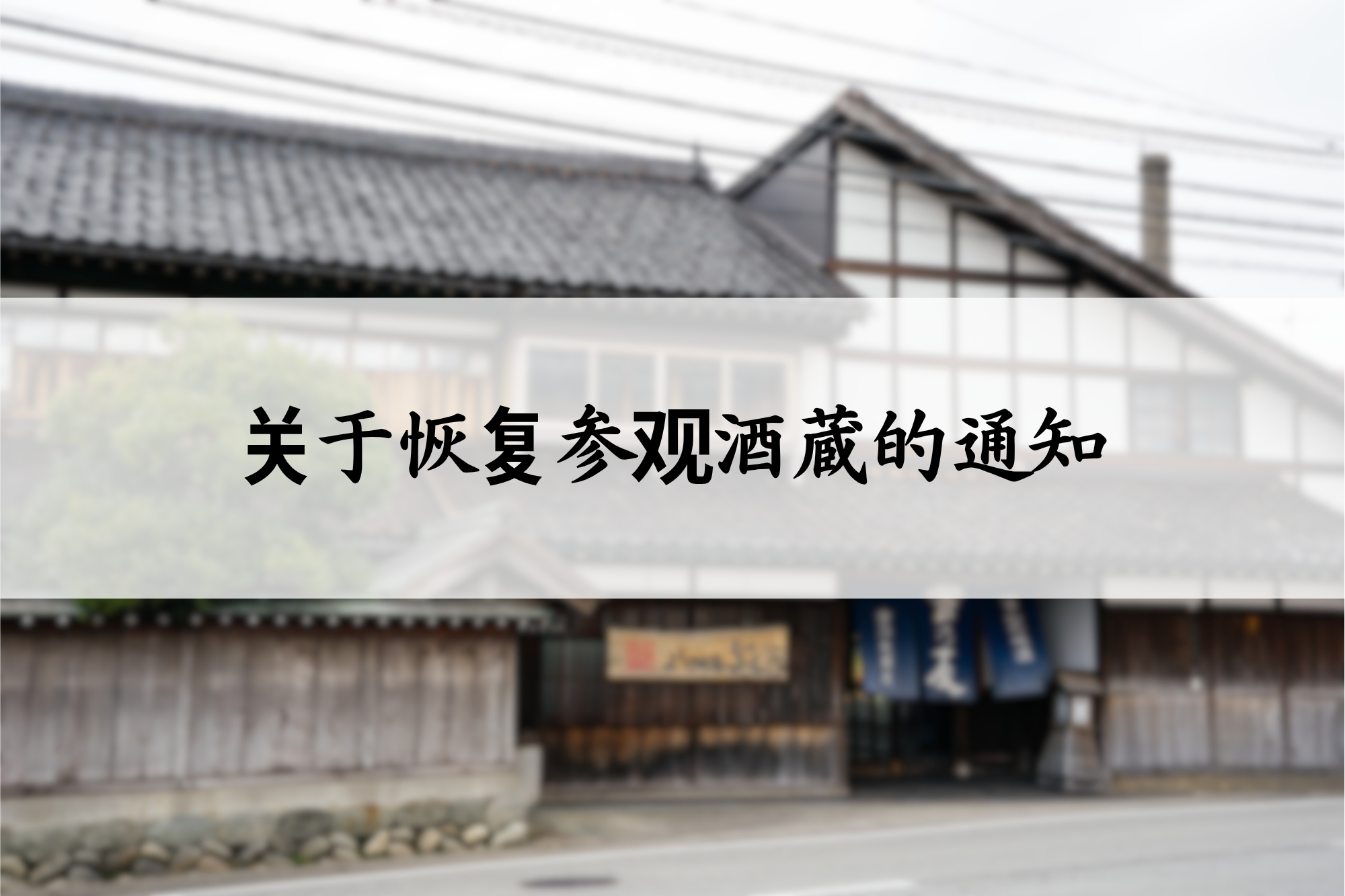 关于恢复参观酒藏的通知。